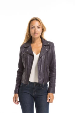 Blouson Cuir Femme Violet Oakwood " 64095 " 24 Blouson Cuir Femme Violet Oakwood " 64095 " -Maroquinerie cg23femme64095violet23572 072840000 1637 29092022