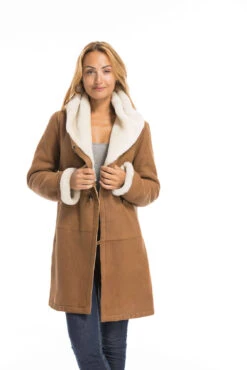 Trois Quart Mouton Femme Cognac "96990" -Maroquinerie cg23femme96990cognac22512 074688400 1700 29092022