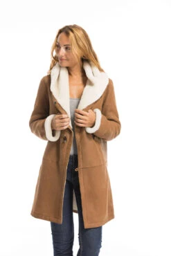 Trois Quart Mouton Femme Cognac "96990" -Maroquinerie cg23femme96990cognac22513 021337200 1700 29092022