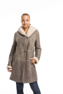 Trois Quart Mouton Femme Crack Brown "96990"