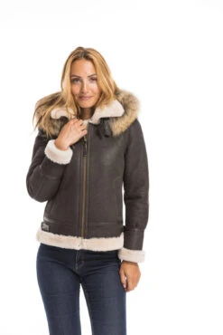 Bombardier Femme Marron "BOMBARDIER CAPUCHE" Bordure Fourrure -Maroquinerie cg23femmebombardierrmarron23662 080133000 1728 29092022