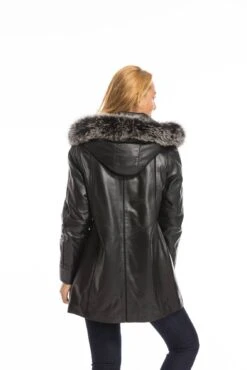 Trois Quart Cuir Femme Noir " CELINA " -Maroquinerie cg23femmecelinanoir23000 074744500 1733 29092022