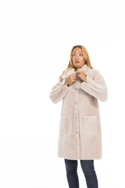 Manteau Mouton Femme Beige " GRETA " -Maroquinerie cg23femmegretabeige22467 080788800 1552 03102022