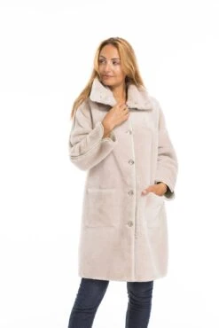 Manteau Mouton Femme Beige " GRETA " -Maroquinerie cg23femmegretabeige22469 014477700 1552 03102022