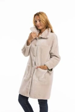 Manteau Mouton Femme Beige " GRETA " -Maroquinerie cg23femmegretabeige22470 038304400 1552 03102022