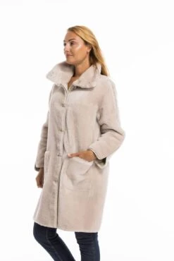 Manteau Mouton Femme Beige " GRETA " -Maroquinerie cg23femmegretabeige22471 066570800 1552 03102022