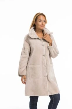 Manteau Mouton Femme Beige " GRETA " -Maroquinerie cg23femmegretabeige22474 066535800 1552 03102022