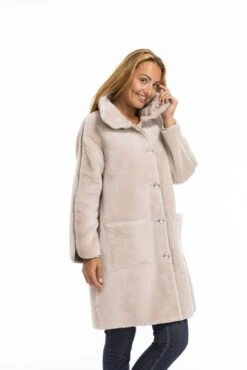 Manteau Mouton Femme Beige " GRETA " -Maroquinerie cg23femmegretabeige22475 003957700 1552 03102022