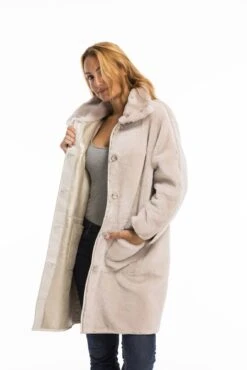 Manteau Mouton Femme Beige " GRETA " -Maroquinerie cg23femmegretabeige22480 040139700 1552 03102022