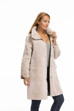 Manteau Mouton Femme Beige " GRETA " -Maroquinerie cg23femmegretabeige22483 087725000 1551 03102022