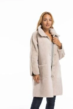 Manteau Mouton Femme Beige " GRETA " -Maroquinerie cg23femmegretabeige22484 050288700 1551 03102022