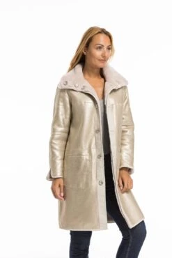 Manteau Mouton Femme Beige " GRETA " -Maroquinerie cg23femmegretabeige22493 022458000 1551 03102022