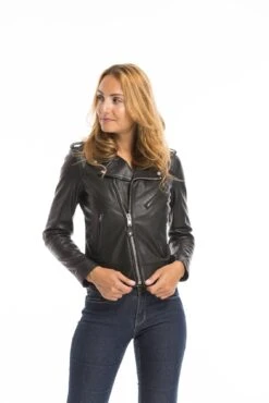 Perfecto Cuir Femme Noir Schott "LCW 1601D" -Maroquinerie cg23femmelcw1601dnoir23493 097556900 1525 29092022