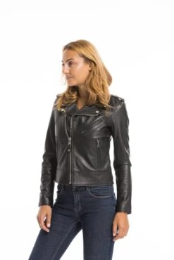 Perfecto Cuir Femme Noir Schott "LCW 1601D" -Maroquinerie cg23femmelcw1601dnoir23496 004490000 1526 29092022