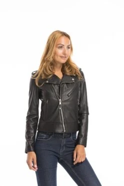 Perfecto Cuir Femme Noir Schott "LCW 1601D" -Maroquinerie cg23femmelcw1601dnoir23500 096923200 1526 29092022