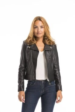 Perfecto Cuir Femme Noir Schott "LCW 1601D" -Maroquinerie cg23femmelcw1601dnoir23502 098200300 1525 29092022