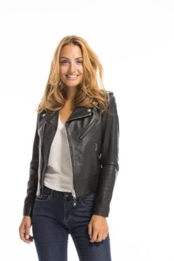 Perfecto Cuir Femme Noir Schott "LCW 1601D" -Maroquinerie cg23femmelcw1601dnoir23504 053945600 1526 29092022