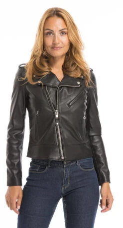 Perfecto Cuir Femme Noir Schott "LCW 1601D" -Maroquinerie cg23femmelcw1601dnoir 002808500 1526 29092022