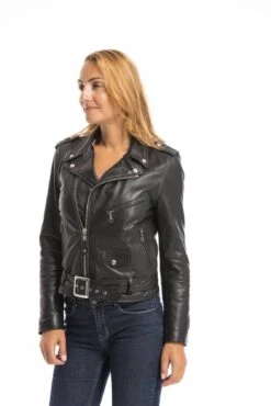 Perfecto Cuir Femme Noir Schott "LCW 8600" -Maroquinerie cg23femmelcw8600noir23432 083985100 1530 29092022