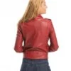 Perfecto Cuir Femme Rouge Schott "LCW 8600"