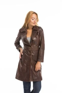 Trois Quart Cuir Femme Marron C 469 Style Trench "MODESA" 32 Trois Quart Cuir Femme Marron C 469 Style Trench "MODESA" -Maroquinerie cg23femmemodesac46922671 010755400 1537 03102022