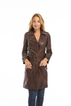 Trois Quart Cuir Femme Marron C 469 Style Trench "MODESA" 25 Trois Quart Cuir Femme Marron C 469 Style Trench "MODESA" -Maroquinerie cg23femmemodesac46922681 099924200 1537 03102022