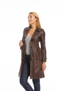 Trois Quart Cuir Femme Marron C 469 Style Trench "MODESA" 39 Trois Quart Cuir Femme Marron C 469 Style Trench "MODESA" -Maroquinerie cg23femmemodesac46922686 044550900 1537 03102022