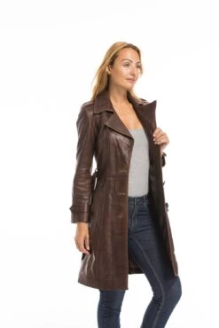 Trois Quart Cuir Femme Marron C 469 Style Trench "MODESA" 29 Trois Quart Cuir Femme Marron C 469 Style Trench "MODESA" -Maroquinerie cg23femmemodesac46922689 075668000 1537 03102022