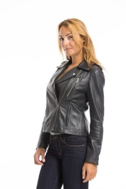 Blouson Biker Femme Marine " NOELIE " 18 Blouson Biker Femme Marine " NOELIE " -Maroquinerie cg23femmenoeliemarine21849 071699400 1540 03102022