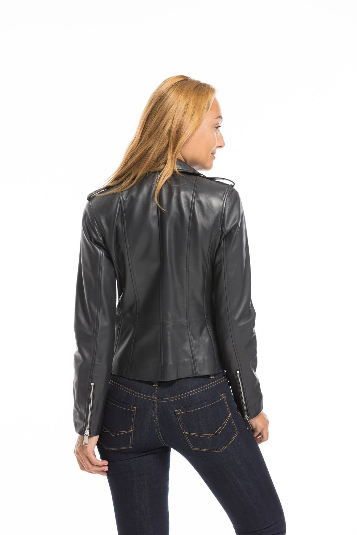 Blouson Biker Femme Marine " NOELIE " 1 Blouson Biker Femme Marine " NOELIE "