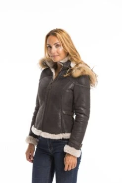 Blouson Cuir Mouton Femme Marron " DISTEL " Style Bombardier à Capuche 23 Blouson Cuir Mouton Femme Marron " DISTEL " Style Bombardier à Capuche -Maroquinerie cg23femmesachamarron23619 057413200 1555 03102022