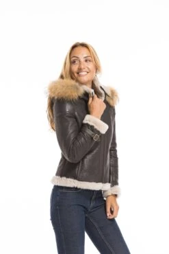 Blouson Cuir Mouton Femme Marron " DISTEL " Style Bombardier à Capuche 19 Blouson Cuir Mouton Femme Marron " DISTEL " Style Bombardier à Capuche -Maroquinerie cg23femmesachamarron23624 095760500 1555 03102022