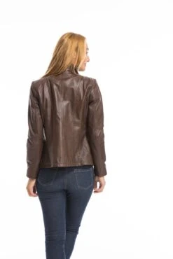Veste Cuir Femme Parker Cognac "TEIJA" -Maroquinerie cg23femmeteidadarkcognac22709 025020300 1546 03102022