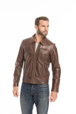 Blouson Cuir Homme Bison " MAJOR " -Maroquinerie cg23homme100144bison24244 057913300 1138 23092022