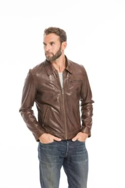 Blouson Cuir Homme Bison " MAJOR " -Maroquinerie cg23homme100144bison24245 026953500 1138 23092022