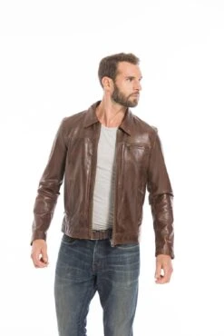 Blouson Cuir Homme Bison " MAJOR " -Maroquinerie cg23homme100144bison24251 019552400 1141 23092022