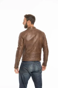 Blouson Cuir Homme Dark Cognac " 101036 " -Maroquinerie cg23homme101036cognacfonce24611 077227600 1155 23092022