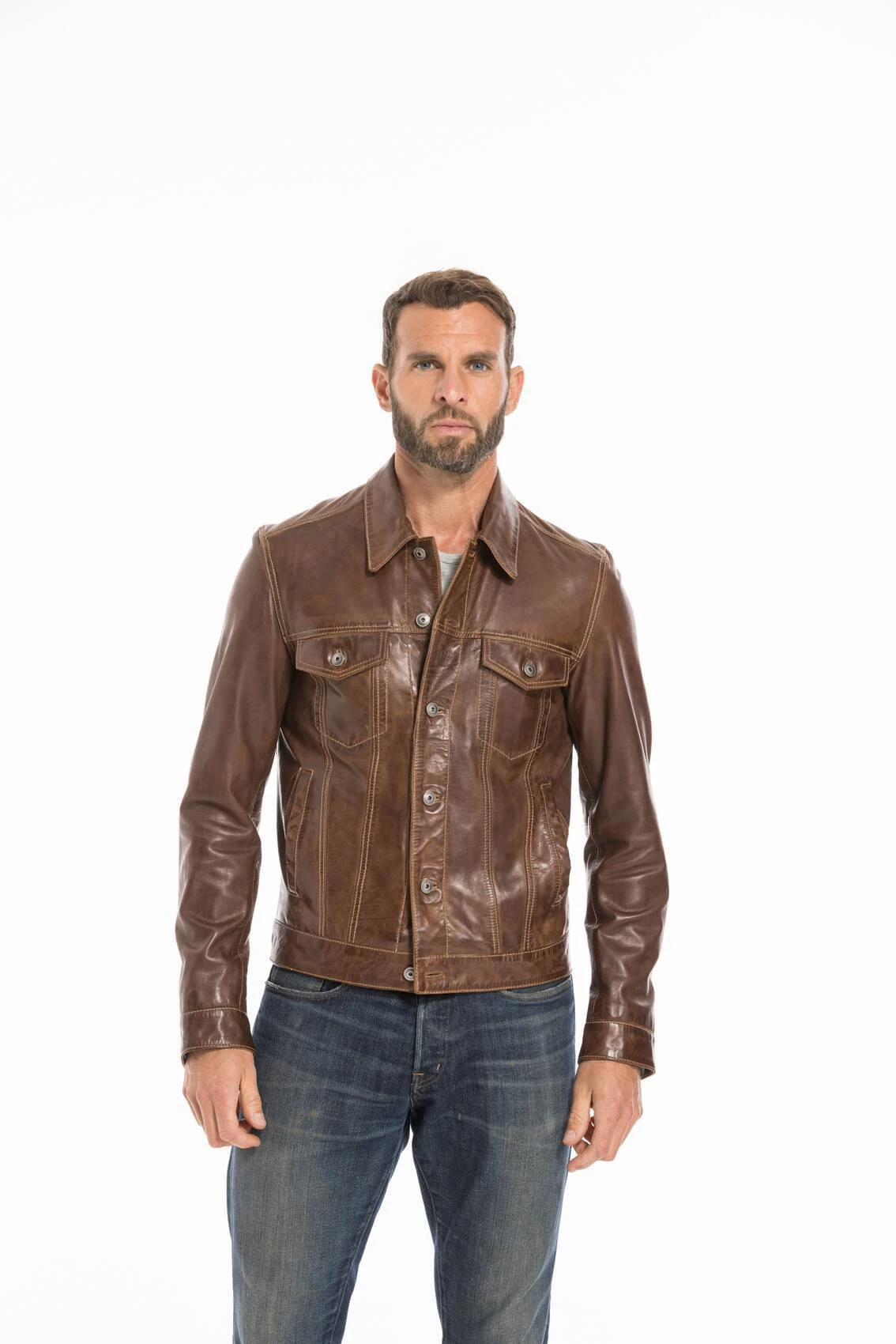 Blouson Cuir Homme Bison " 101846 " 9 Blouson Cuir Homme Bison " 101846 " – Image 9