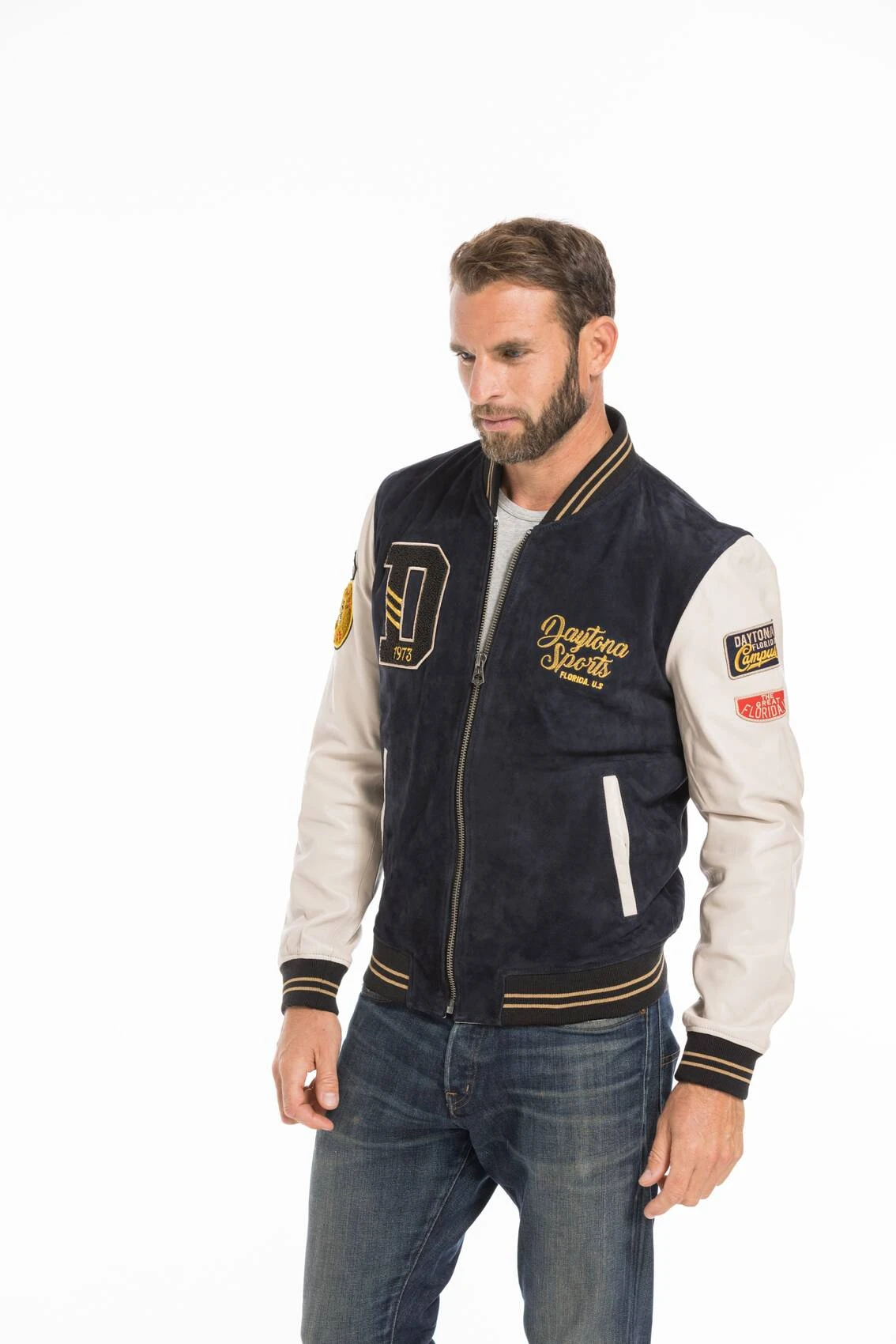 Blouson Cuir Homme Daytona Teddy " 102325 " 2 Blouson Cuir Homme Daytona Teddy " 102325 " – Image 2
