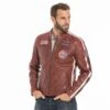 Blouson Cuir Homme Rouge Daytona " 102434 "
