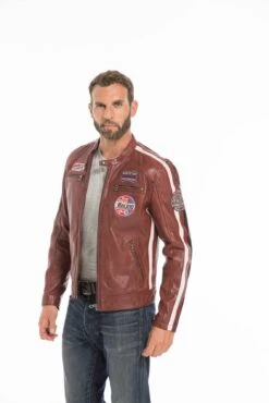 Blouson Cuir Homme Rouge Daytona " 102434 " 20 Blouson Cuir Homme Rouge Daytona " 102434 " -Maroquinerie cg23homme102434rouge25245 075749800 1608 26092022