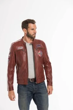 Blouson Cuir Homme Rouge Daytona " 102434 " 14 Blouson Cuir Homme Rouge Daytona " 102434 " -Maroquinerie cg23homme102434rouge25248 098733300 1608 26092022
