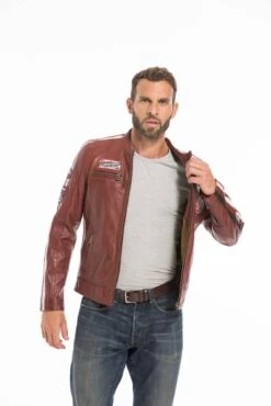 Blouson Cuir Homme Rouge Daytona " 102434 " 18 Blouson Cuir Homme Rouge Daytona " 102434 " -Maroquinerie cg23homme102434rouge25249 067735800 1608 26092022