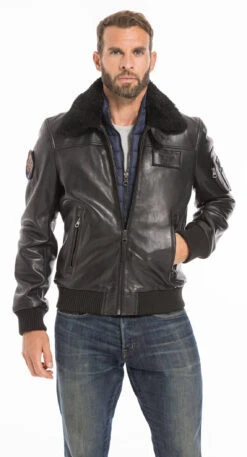 Blouson Noir Patrouille De France "RAFAL YCON" -Maroquinerie cg23homme120noir24471 025548100 1045 27092022