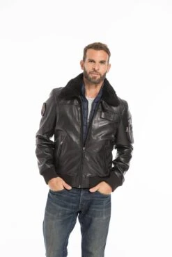 Blouson Noir Patrouille De France "RAFAL YCON" -Maroquinerie cg23homme120noir24475 071659000 1044 27092022