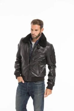 Blouson Noir Patrouille De France "RAFAL YCON" -Maroquinerie cg23homme120noir24476 098217300 1044 27092022