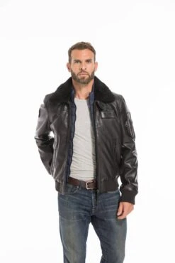 Blouson Noir Patrouille De France "RAFAL YCON" -Maroquinerie cg23homme120noir24482 040821600 1044 27092022