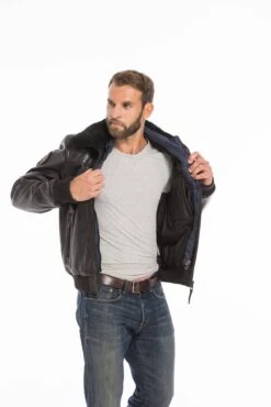 Blouson Noir Patrouille De France "RAFAL YCON" -Maroquinerie cg23homme120noir24484 038436000 1045 27092022