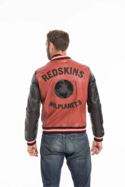 Blouson Teddy Redskins Rouge Noir " PLANET BOW " 19 Blouson Teddy Redskins Rouge Noir " PLANET BOW " -Maroquinerie cg23homme138redblack24321 007594800 0946 23092022