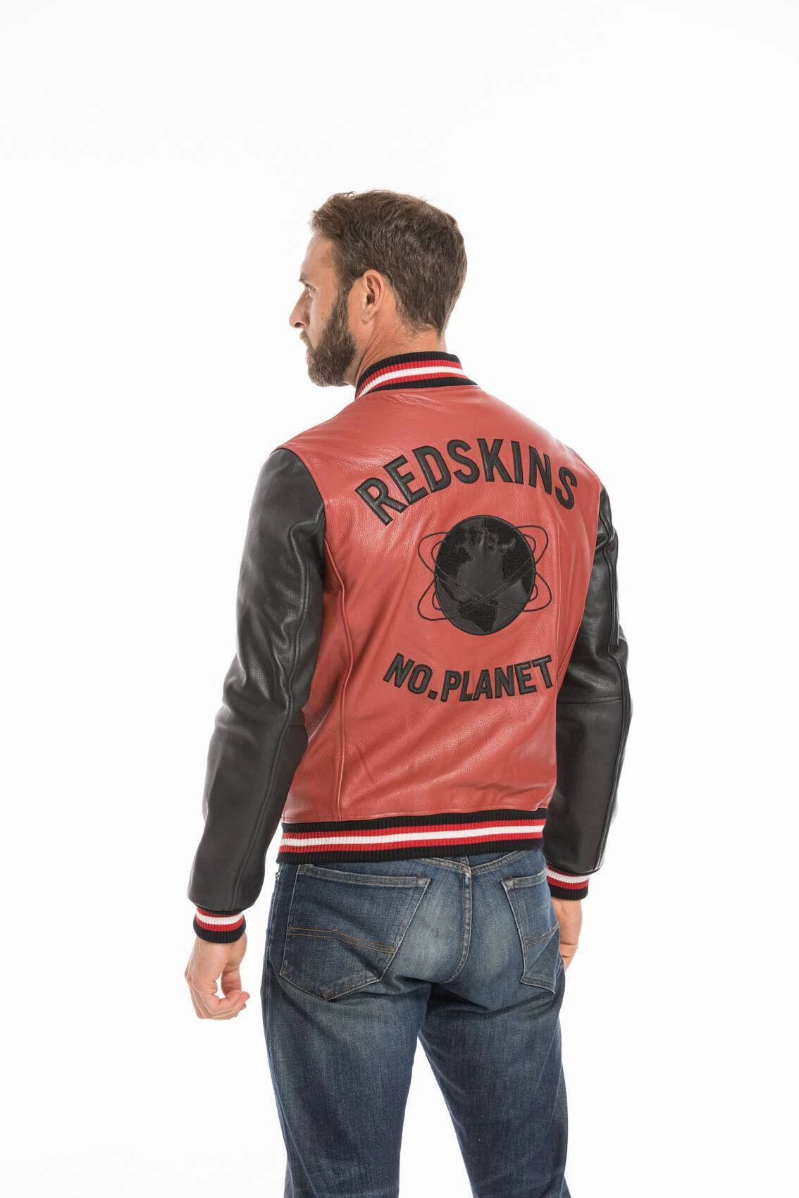 Blouson Teddy Redskins Rouge Noir " PLANET BOW " 6 Blouson Teddy Redskins Rouge Noir " PLANET BOW " – Image 6